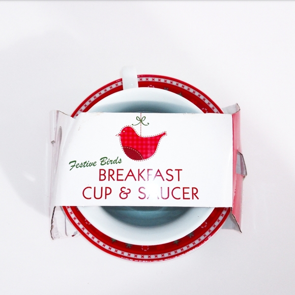 NEW Festive Birds Breakfast Cup & Saucer Set - Picture 6 of 11
